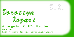 dorottya kozari business card